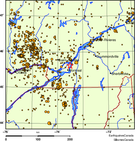 Map of earthquakes magnitude 2.0 and larger, 2000 - present