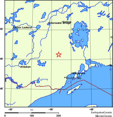 Map of Earthquake Localities