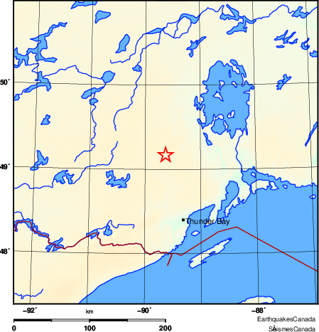 carte des environs du séisme