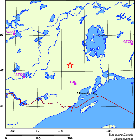 Map of Regional Seismographs