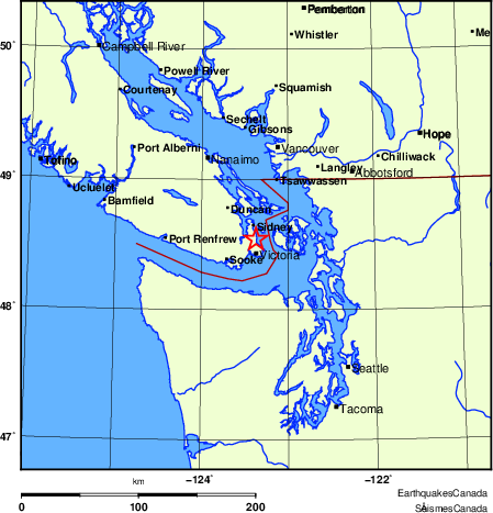 Map of Earthquake Localities