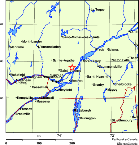 Map of Earthquake Localities