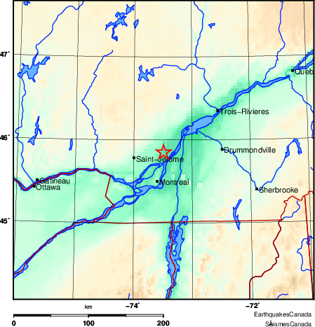 Map of Earthquake Area