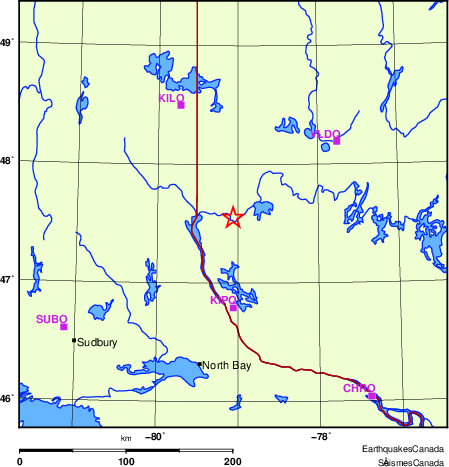 Map of Regional Seismographs