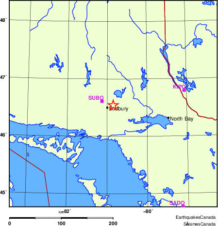 Map of Regional Seismographs