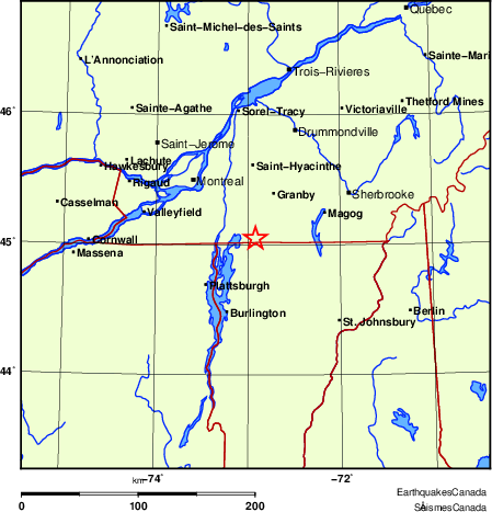 Map of Earthquake Localities