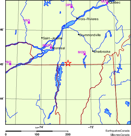 Map of Regional Seismographs