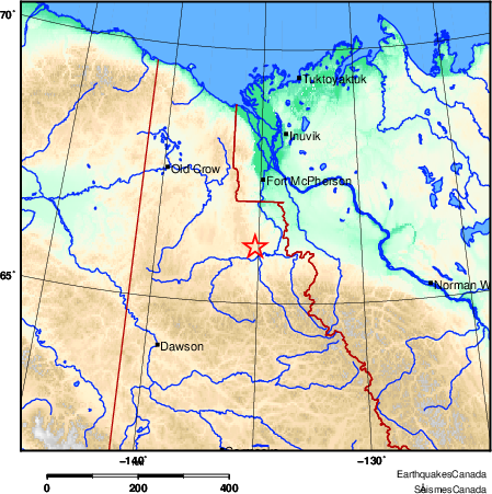 carte des environs du séisme