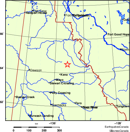 carte des endroits près de l'épicentre