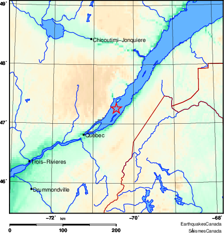 Map of Earthquake Area