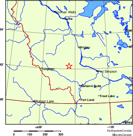 carte des endroits près de l'épicentre