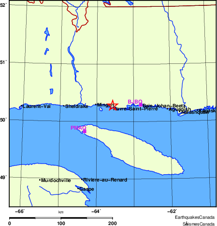 carte des localisations des stations sismologiques locales