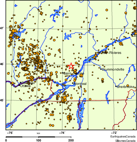 Map of earthquakes magnitude 2.0 and larger, 2000 - present