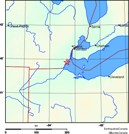 carte des environs du séisme