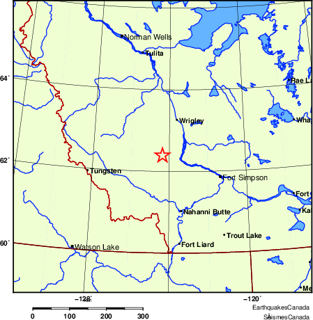 carte des endroits près de l'épicentre