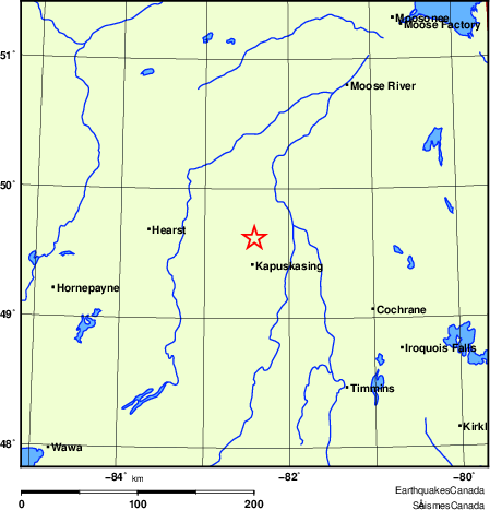 Map of Earthquake Localities