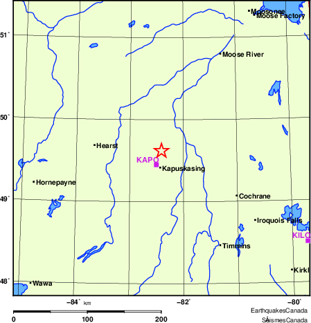 carte des localisations des stations sismologiques locales