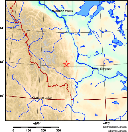 carte des environs du séisme