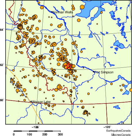 carte des des séismes de magnitude 2,0 et plus depuis 2000