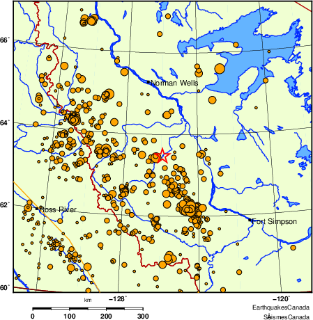 carte des des séismes de magnitude 2,0 et plus depuis 2000