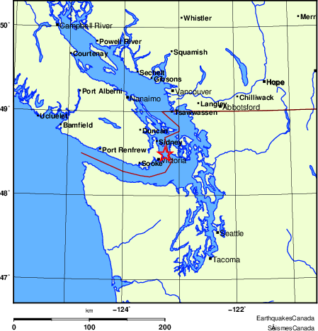 Map of Earthquake Localities