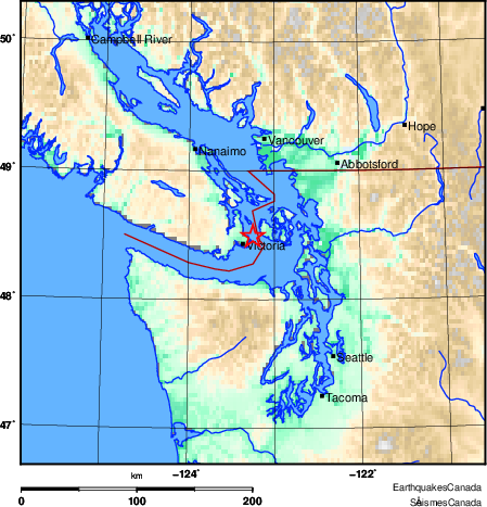 carte des environs du séisme