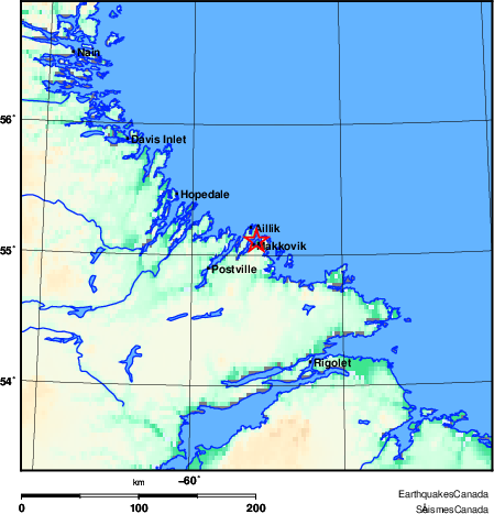 carte des environs du séisme