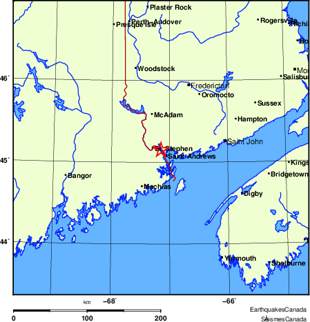 Map of Earthquake Localities