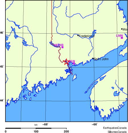 Map of Regional Seismographs