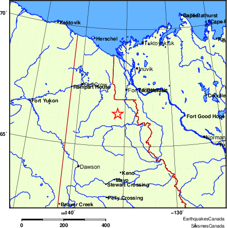 carte des endroits près de l'épicentre