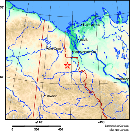 carte des environs du séisme