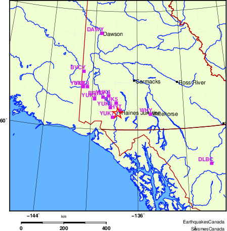 Map of Regional Seismographs