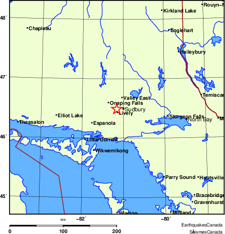 Map of Earthquake Localities