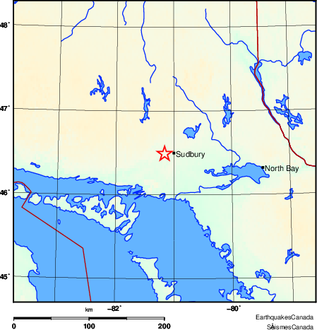 carte des environs du séisme