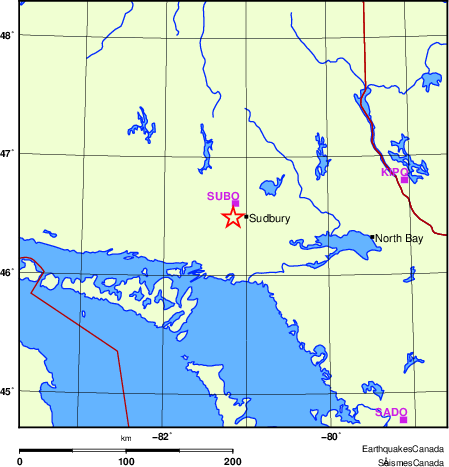 Map of Regional Seismographs