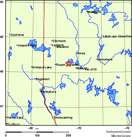 Map of Earthquake Localities