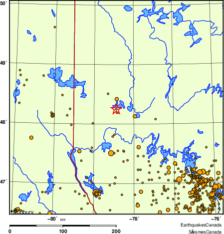 Map of earthquakes magnitude 2.0 and larger, 2000 - present