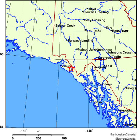 Map of Earthquake Localities