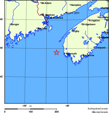 Map of Earthquake Localities