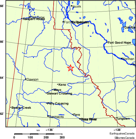 carte des endroits près de l'épicentre