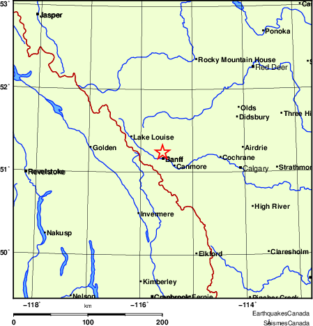 Map of Earthquake Localities