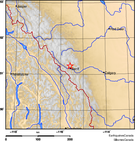 carte des environs du séisme