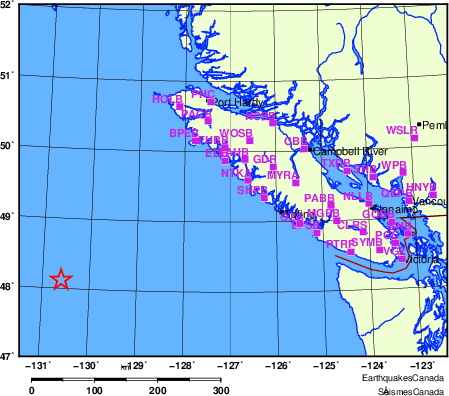 carte des localisations des stations sismologiques locales