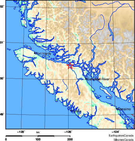 carte des environs du séisme