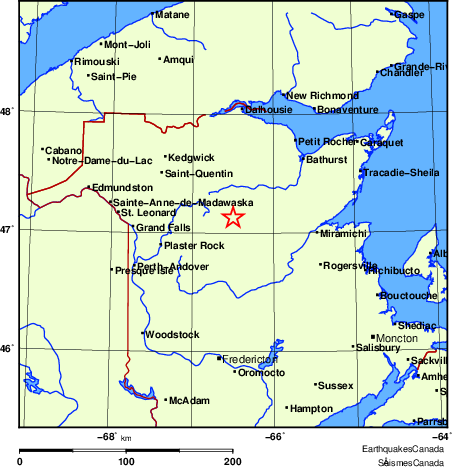 Map of Earthquake Localities