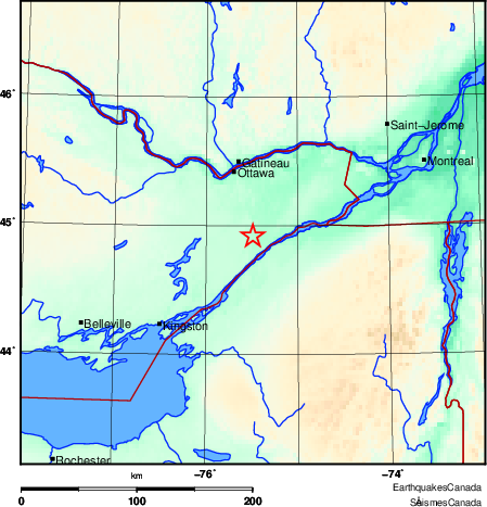 Map of Earthquake Area