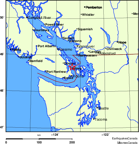 Map of Earthquake Localities