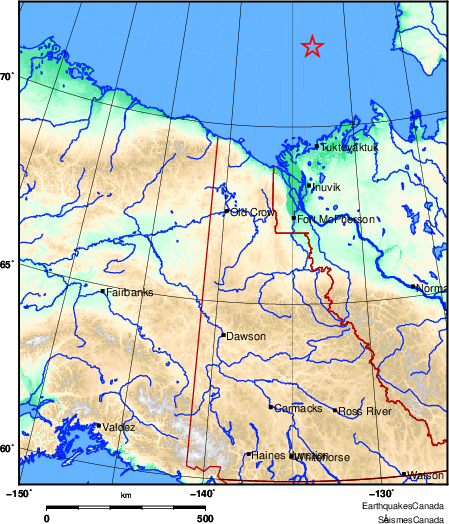 carte des environs du séisme