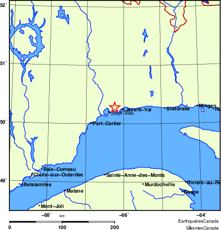 Map of Earthquake Localities