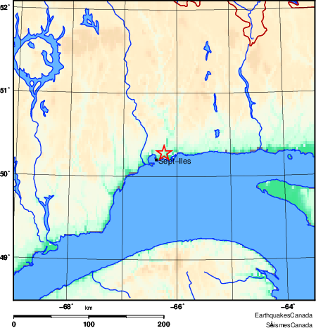 carte des environs du séisme